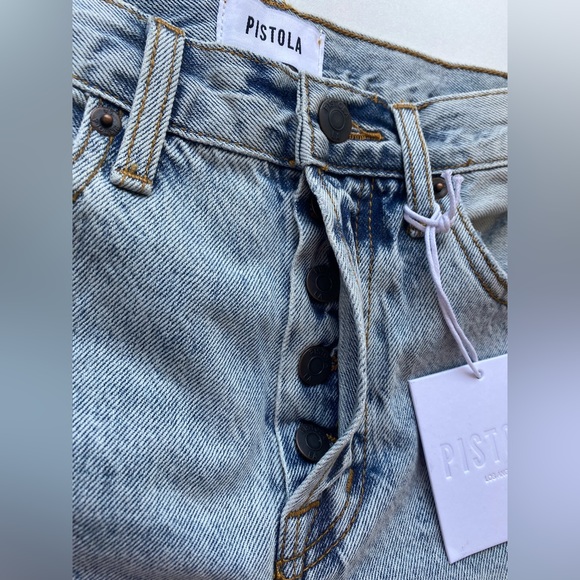 NWT Pistola Devin High Rise Mom Cut Off in St Tropez - Picture 5 of 8